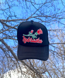 Nebraska Rose Mesh Trucker Hat